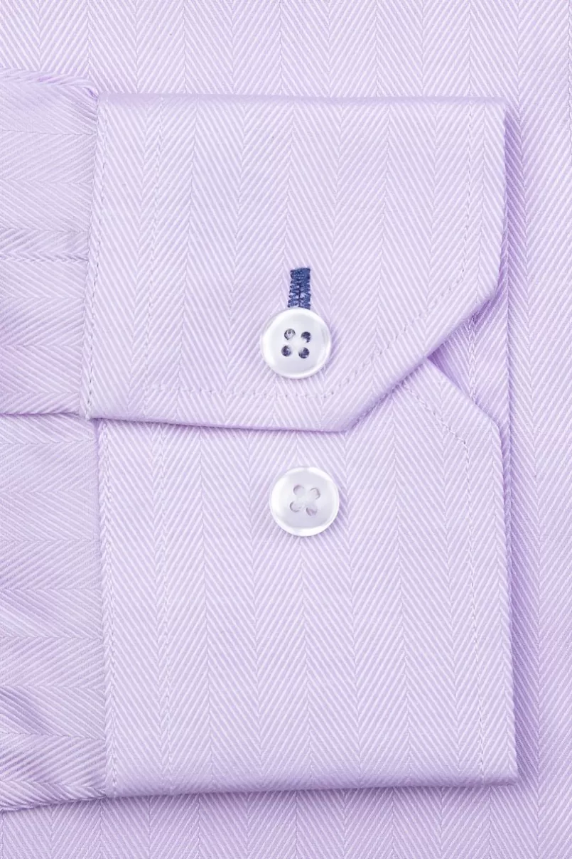 Ties Oliver Herringbone Dress Shirt Purple Outlet