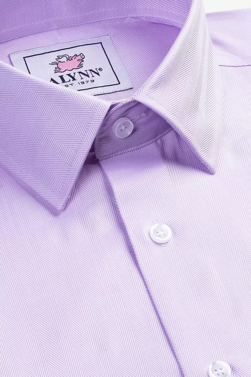 Ties Oliver Herringbone Dress Shirt Purple Hot