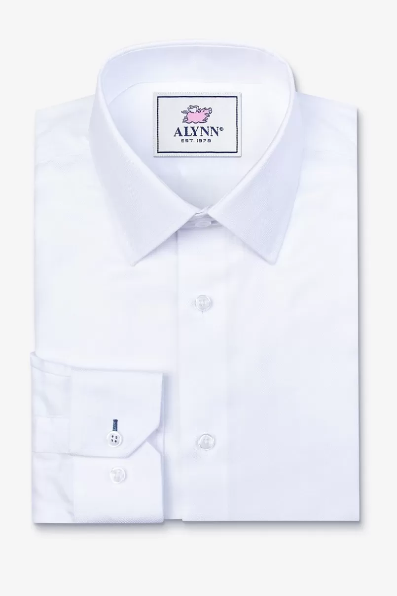Ties Oliver Herringbone Dress Shirt White Best