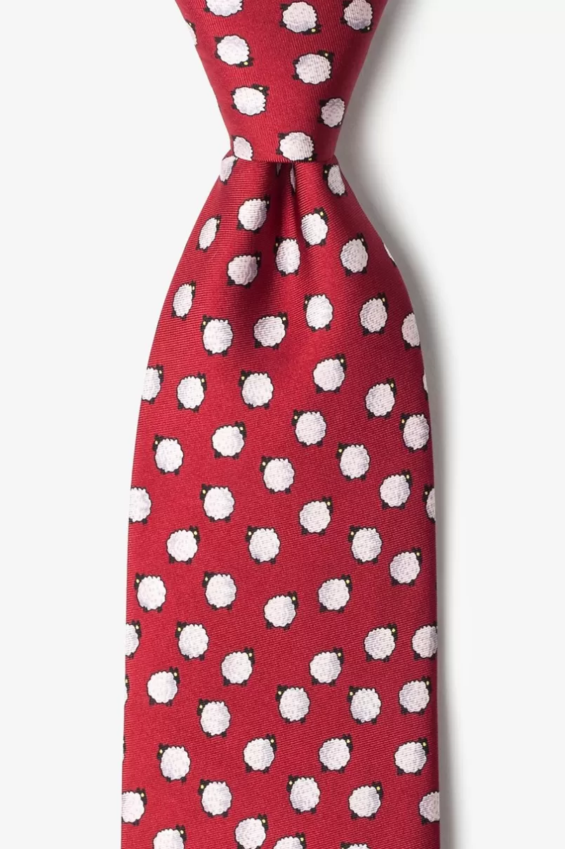 Ties One Black Sheep Burgundy Tie Hot