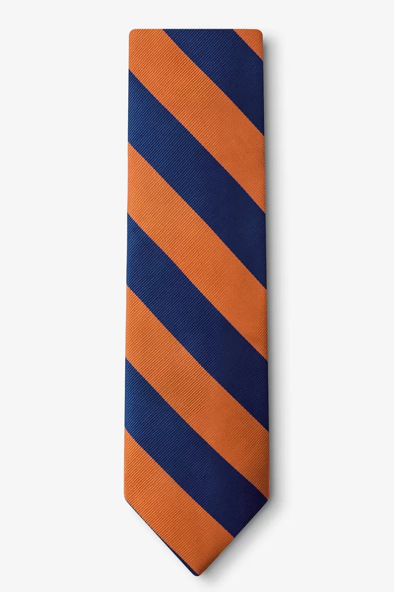 Ties Orange & Navy Stripe Tie Orange&NavyBlue Discount