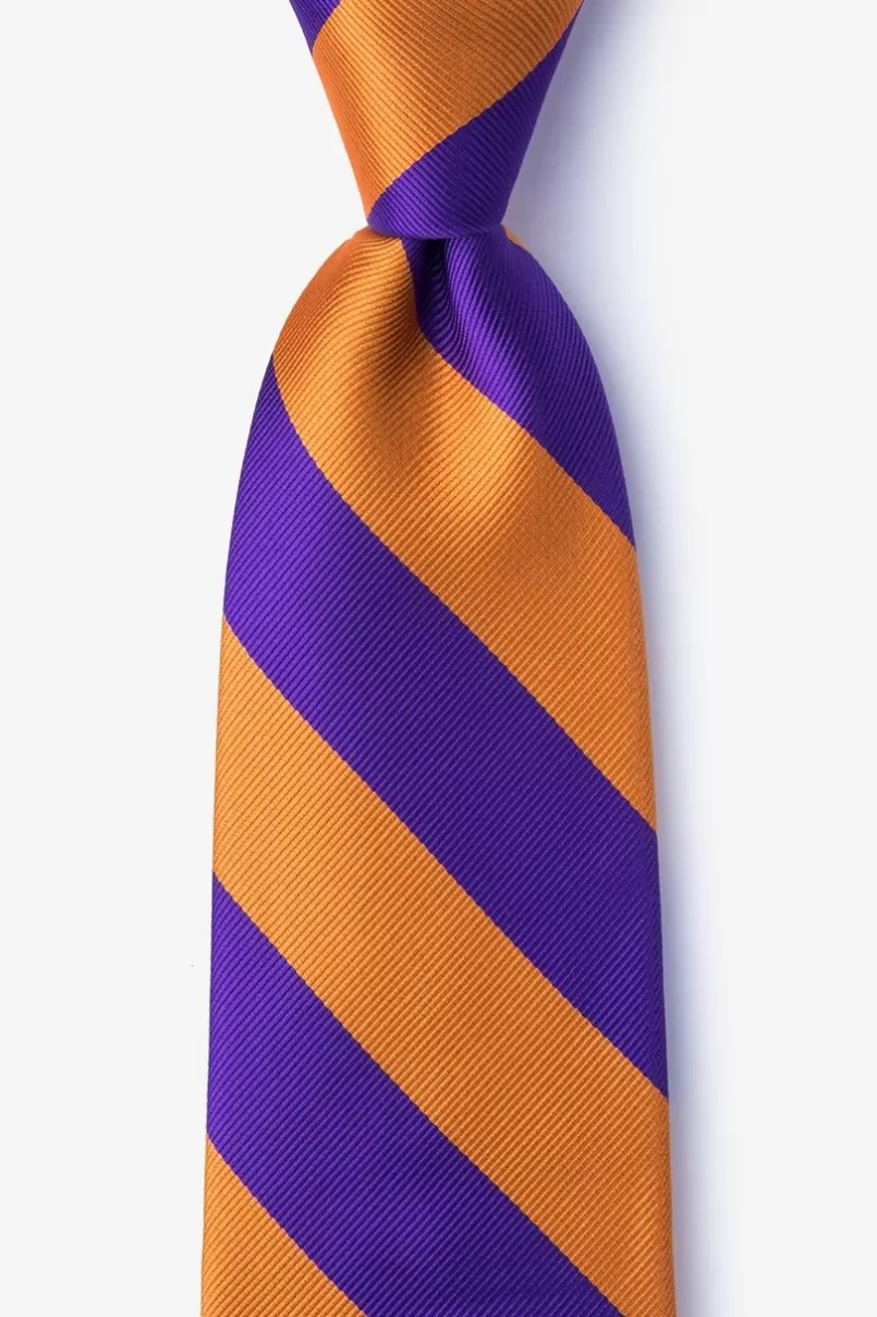 Ties Orange & Purple Stripe Tie Orange&Purple Sale