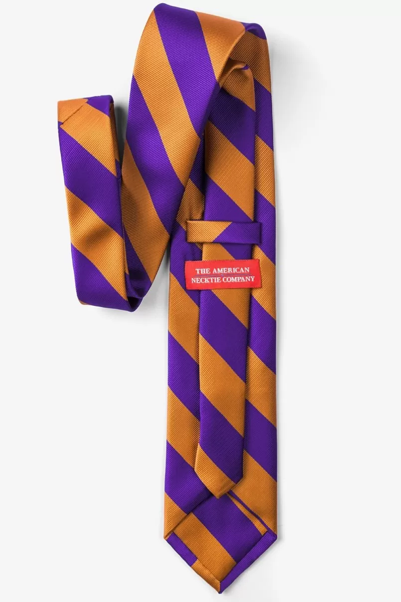 Ties Orange & Purple Stripe Tie Orange&Purple Sale