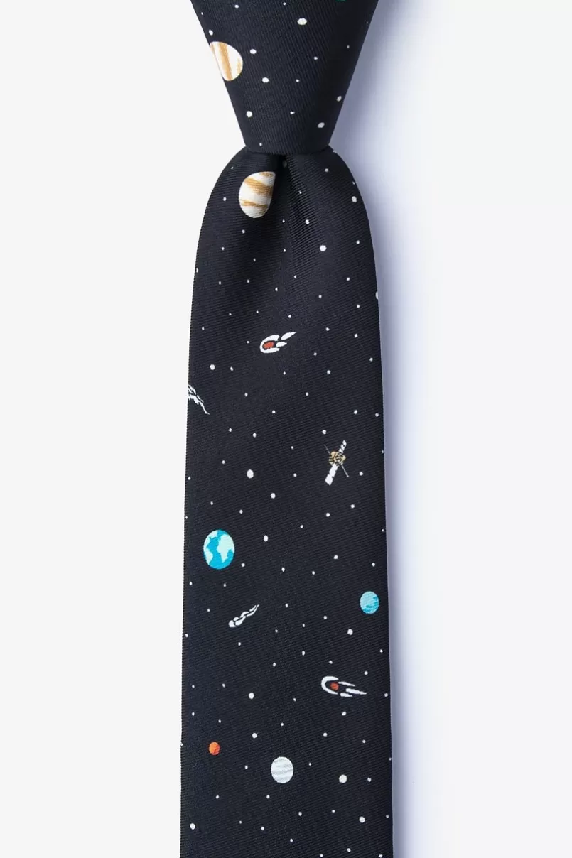 Ties Outer Space Skinny Tie Black Outlet