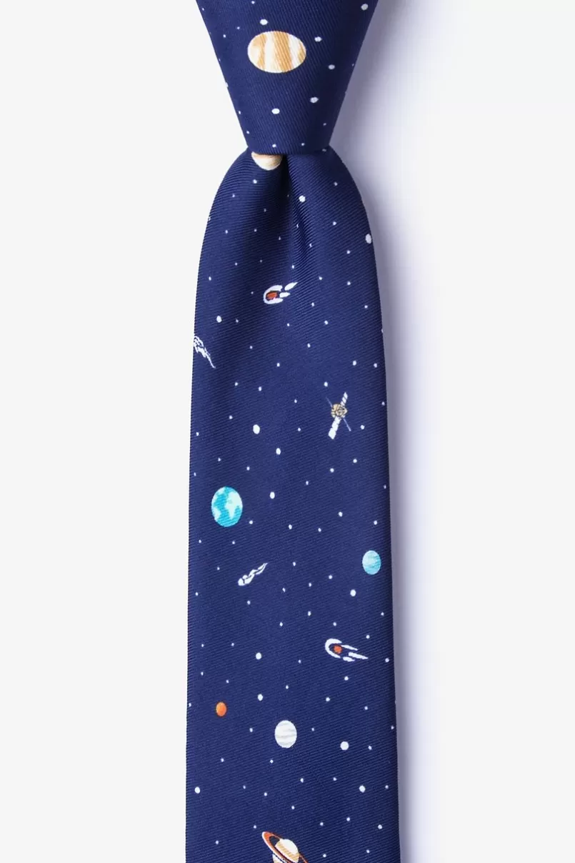 Ties Outer Space Navy Blue Skinny Tie NavyBlue Sale