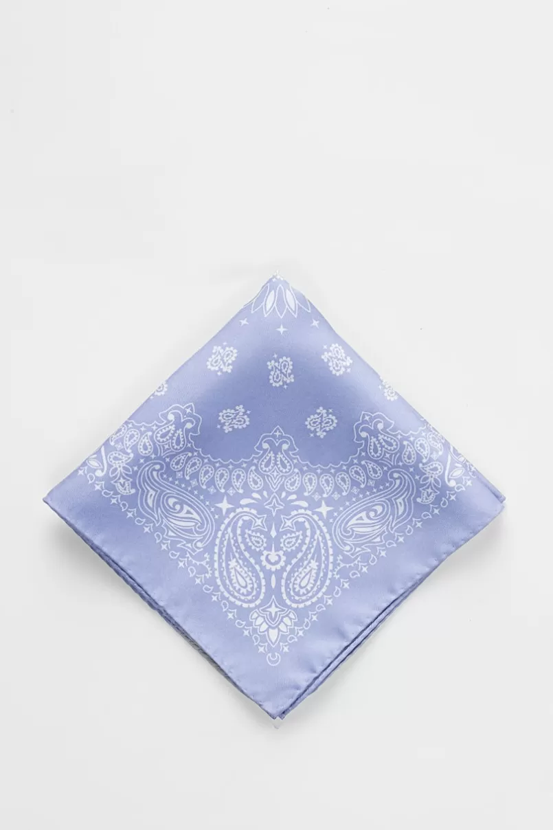 Ties Paisley Pocket Square Light Blue Pocket Square LightBlue&White Store