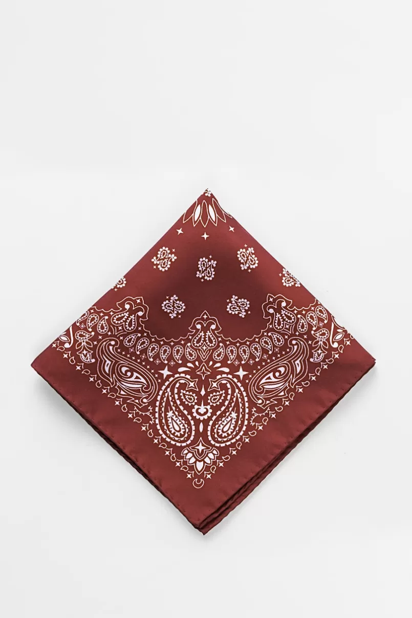 Ties Paisley Pocket Square Red Pocket Square Red&White Discount