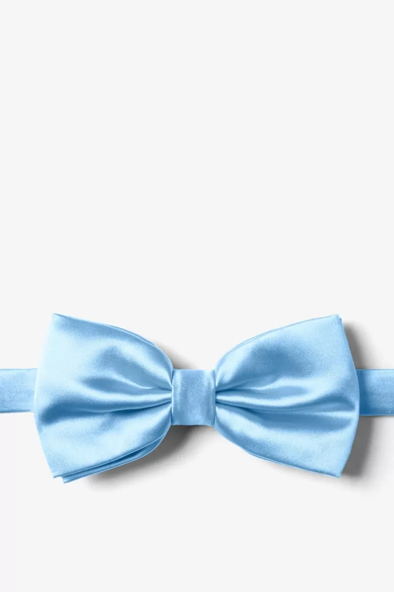 Ties Pale Blue Pre-Tied Bow Tie PaleBlue Fashion