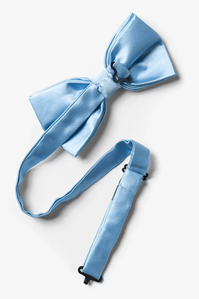 Ties Pale Blue Pre-Tied Bow Tie PaleBlue Fashion