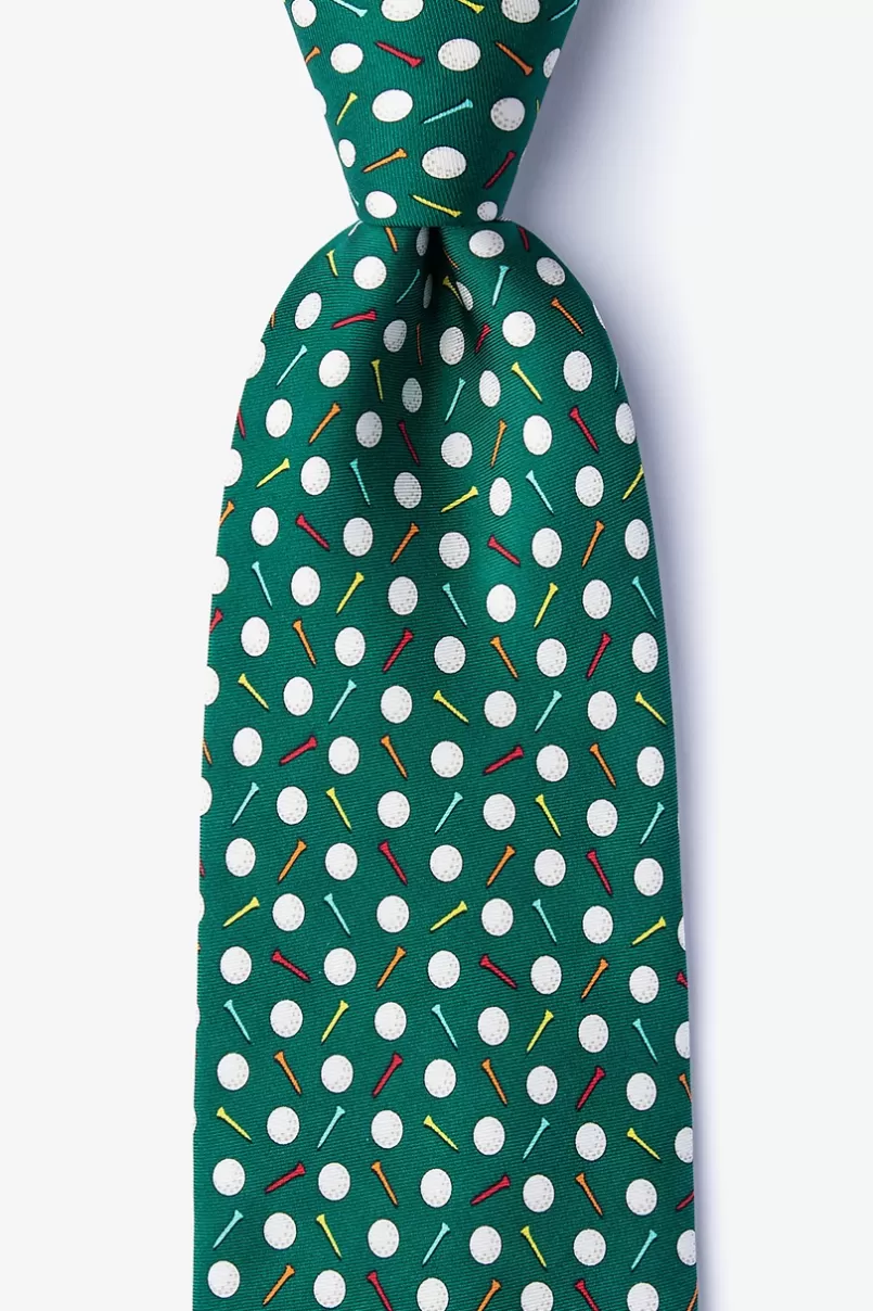 Ties Par-Tee Time Extra Long Tie Green Fashion