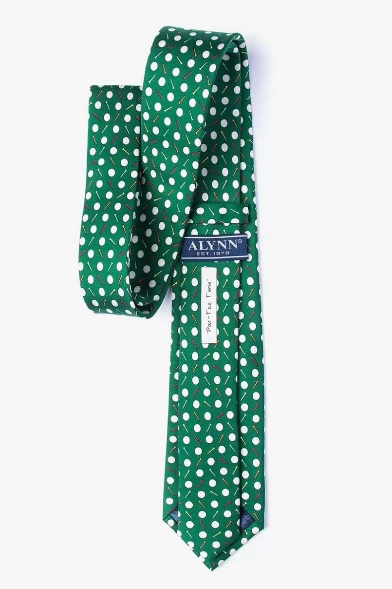 Ties Par-Tee Time Extra Long Tie Green Fashion