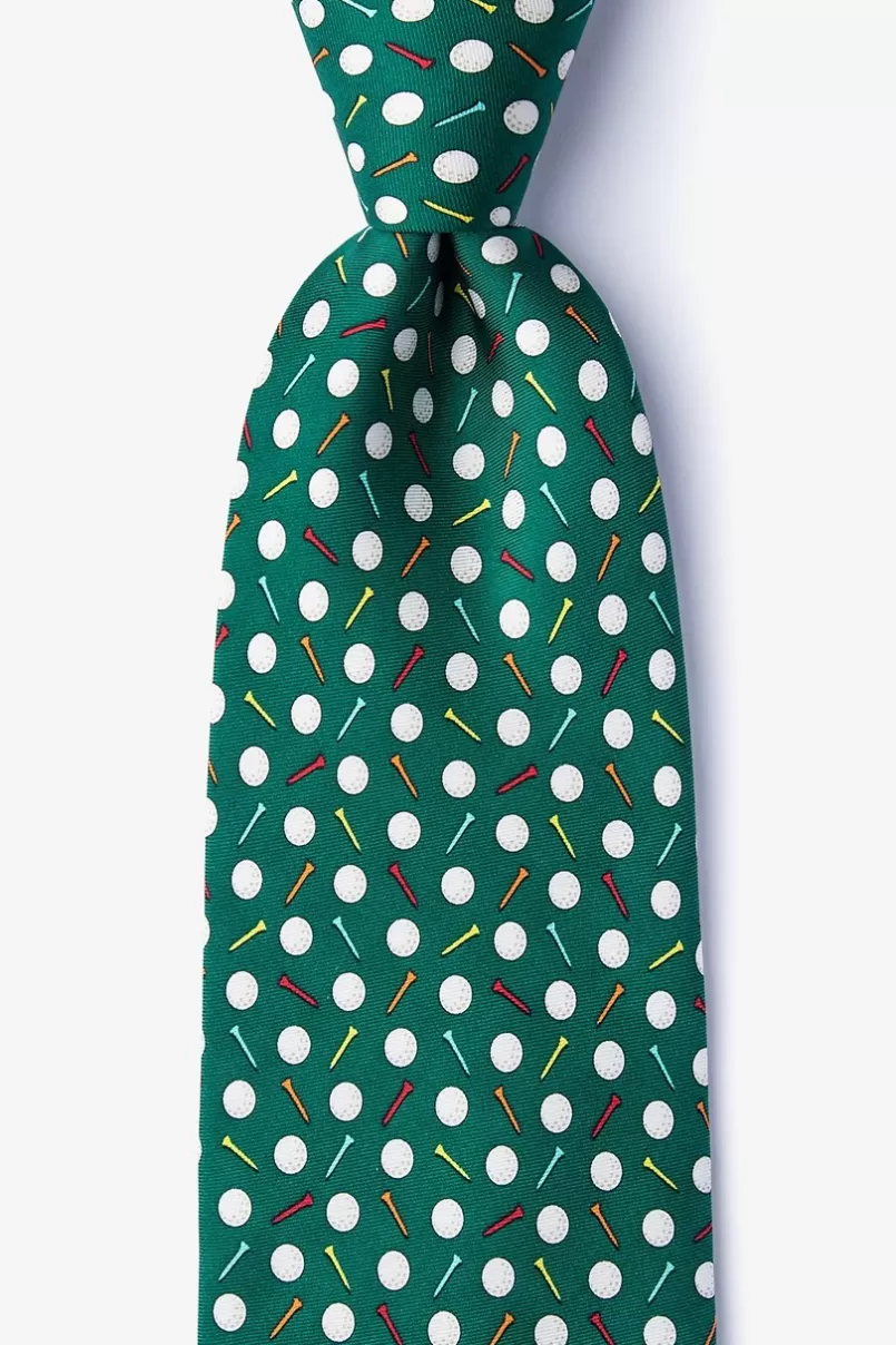 Ties Par-Tee Time Tie Green Cheap