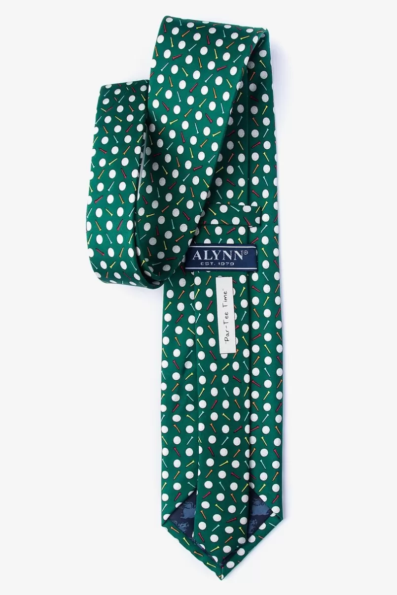 Ties Par-Tee Time Tie Green Cheap