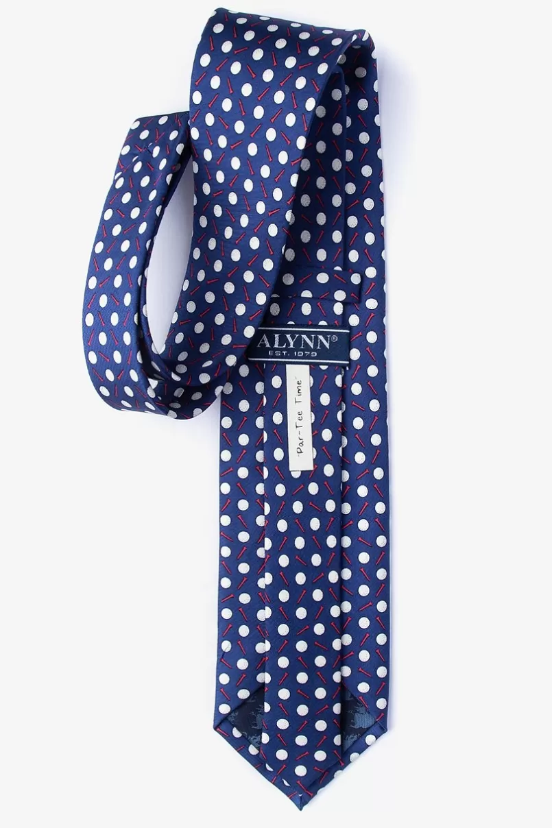Ties Par-Tee Time Navy Blue Tie NavyBlue New