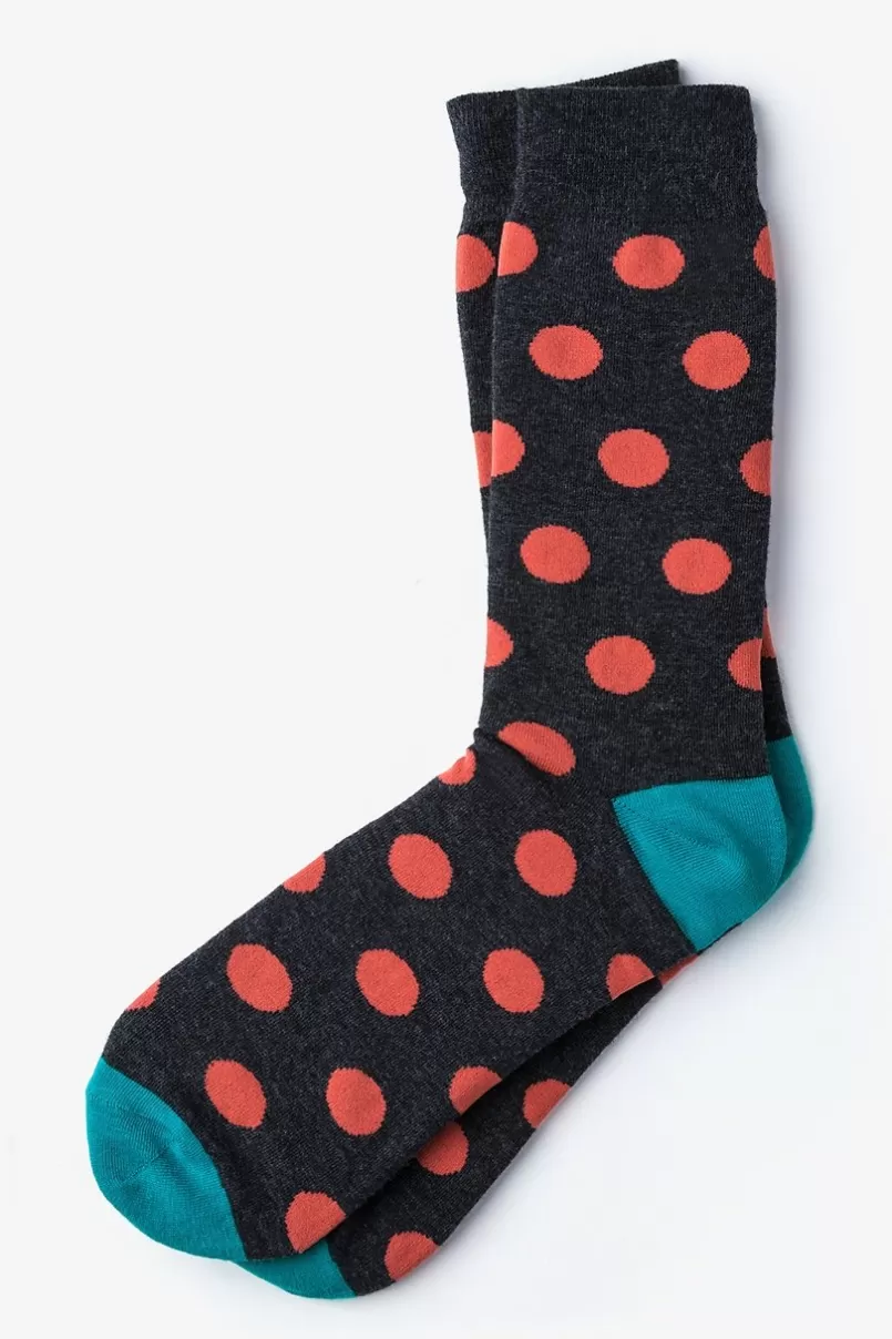 Ties Pasadena Polka Dot Sock Black Fashion