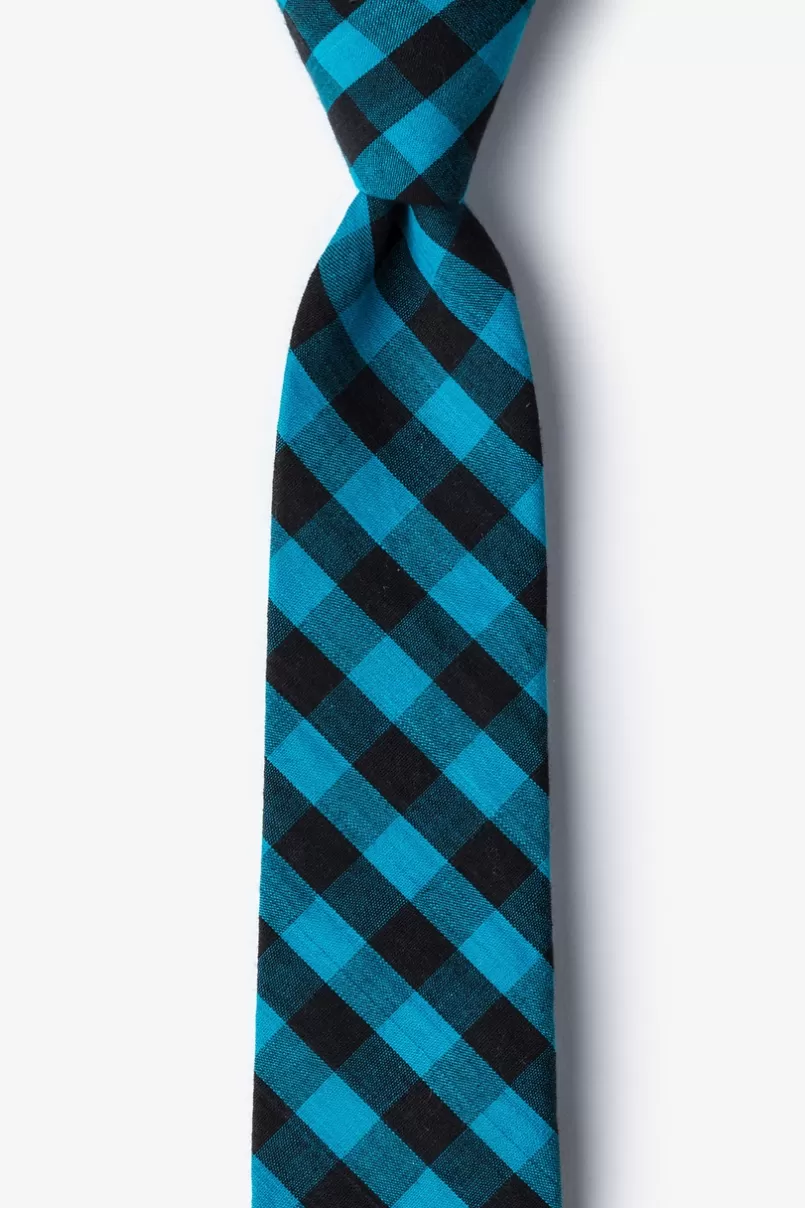Ties Pasco Skinny Tie Turquoise Discount