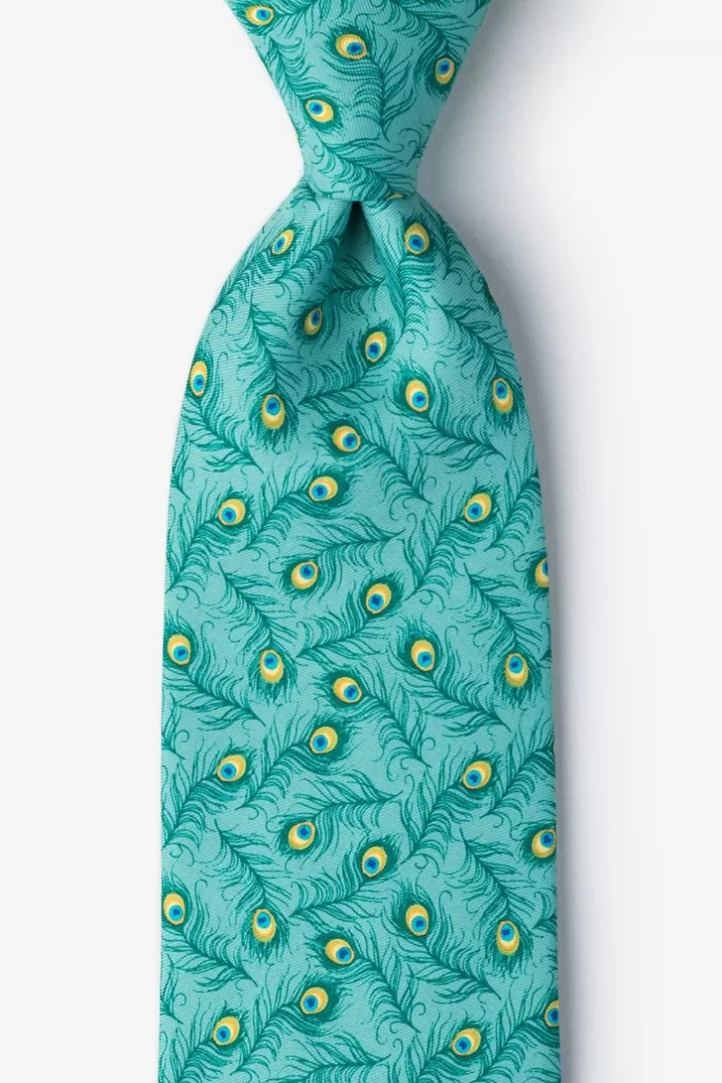 Ties Peacock Feathers Turquoise Tie Discount