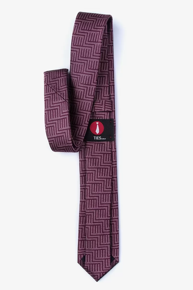 Ties Pearch Red Skinny Tie Discount