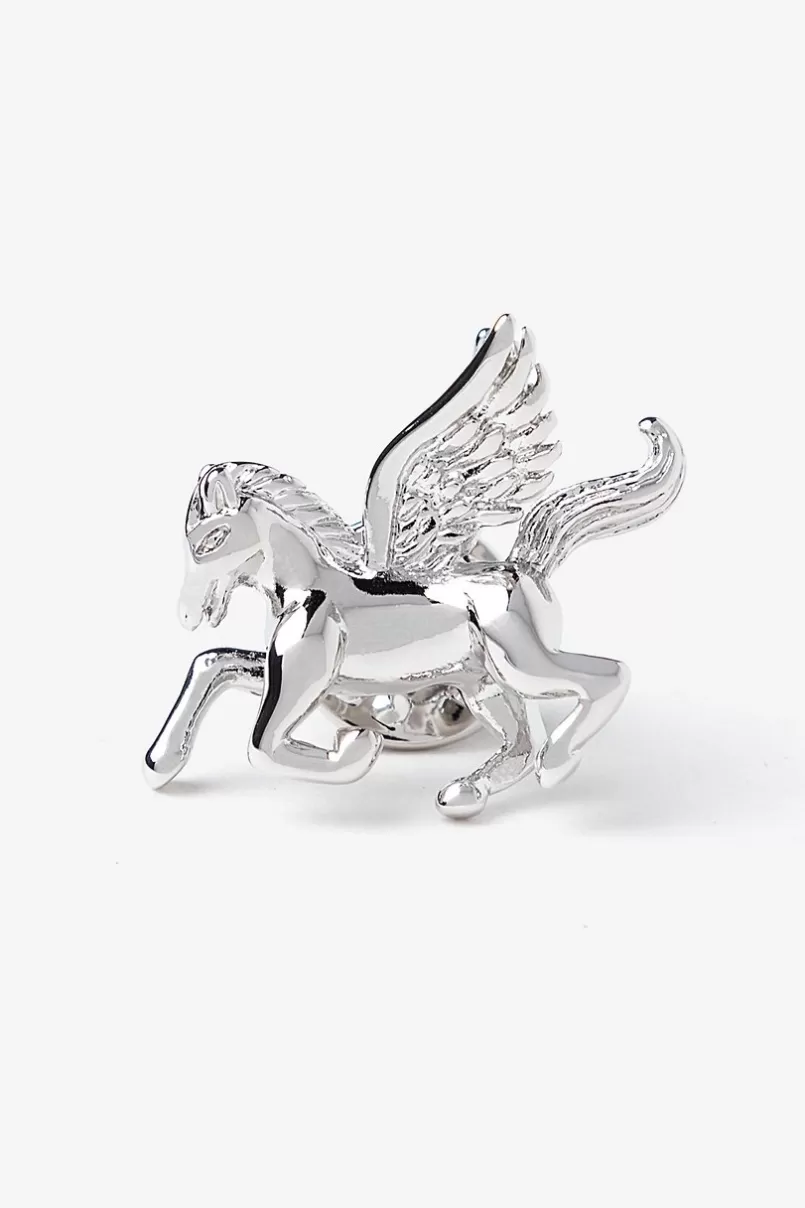 Ties Pegasus Silver Lapel Pin Discount