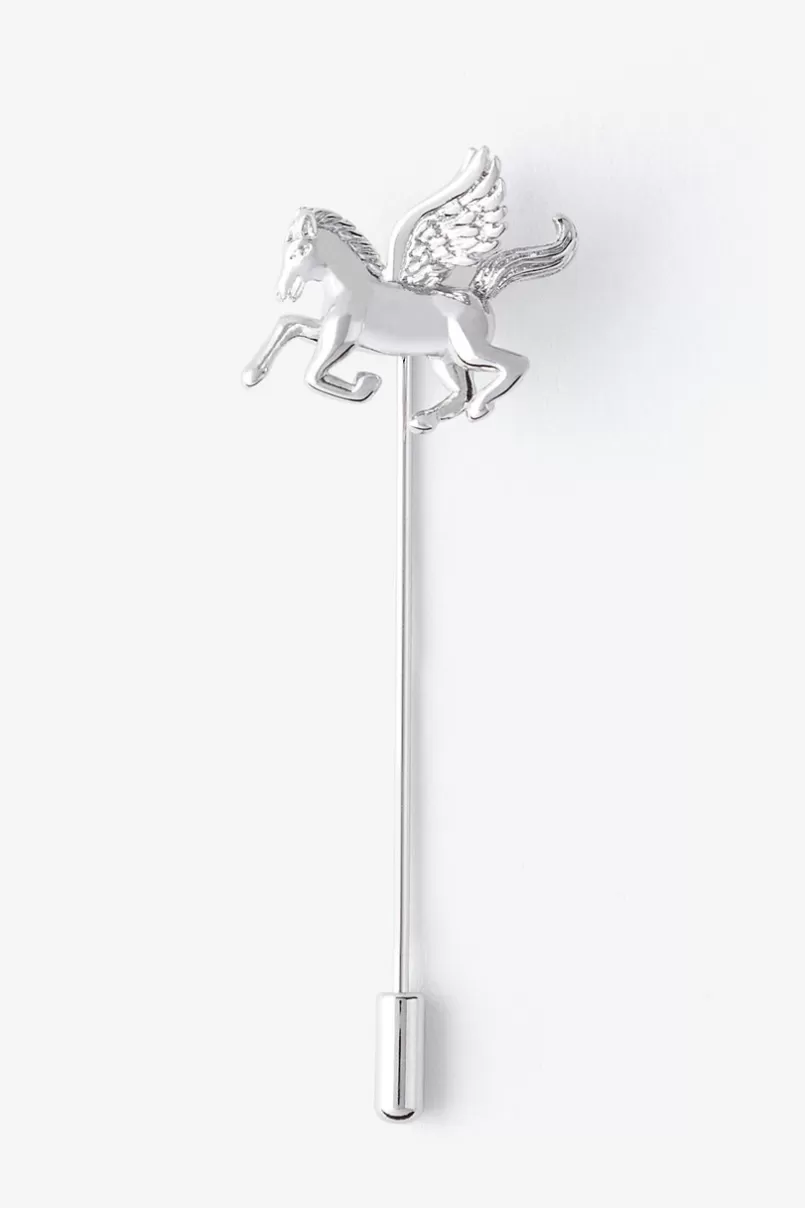Ties Pegasus Silver Lapel Pin Fashion