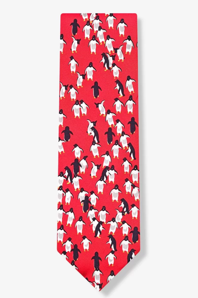 Ties Penguins Red Tie Store