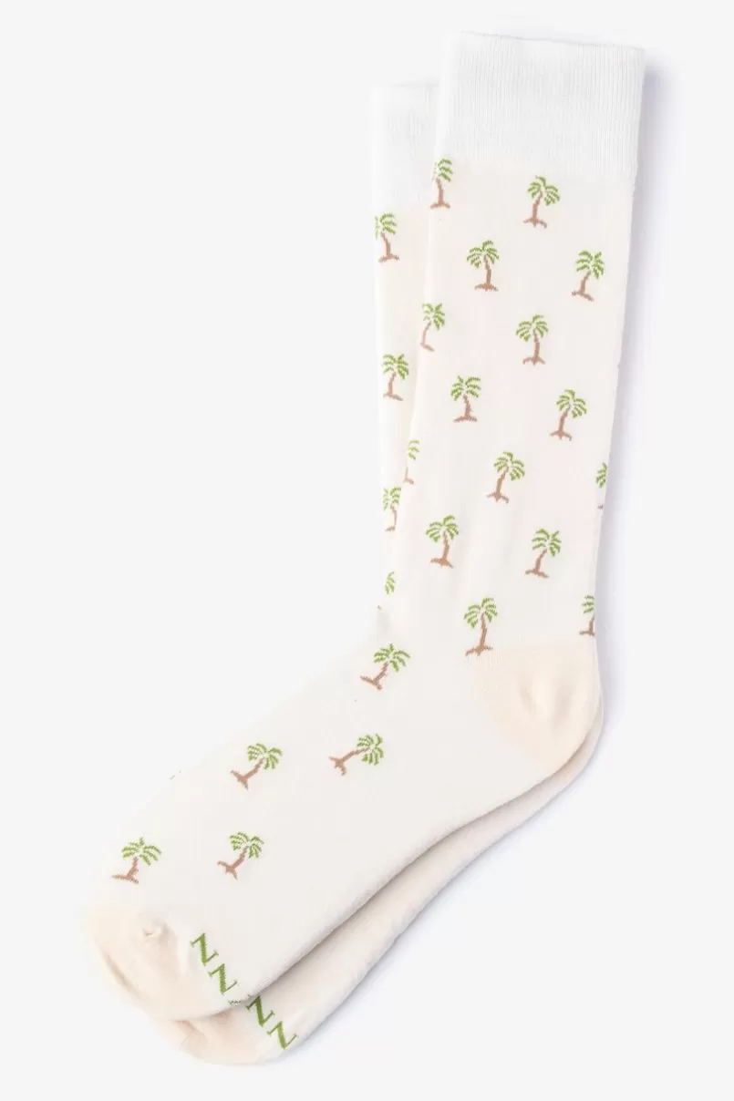 Ties Permanent Vacay Ivory Sock New