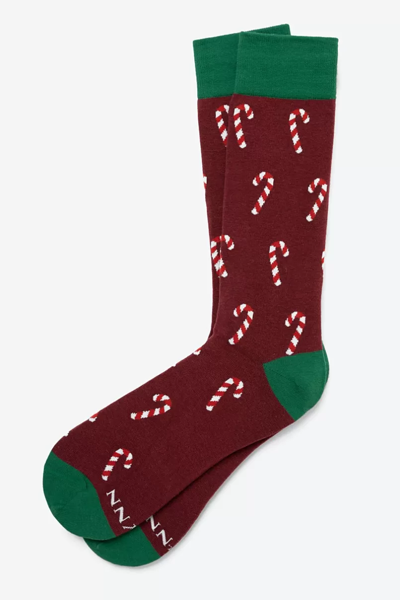 Ties Perpetual Peppermint Dark Red Sock DarkRed Cheap