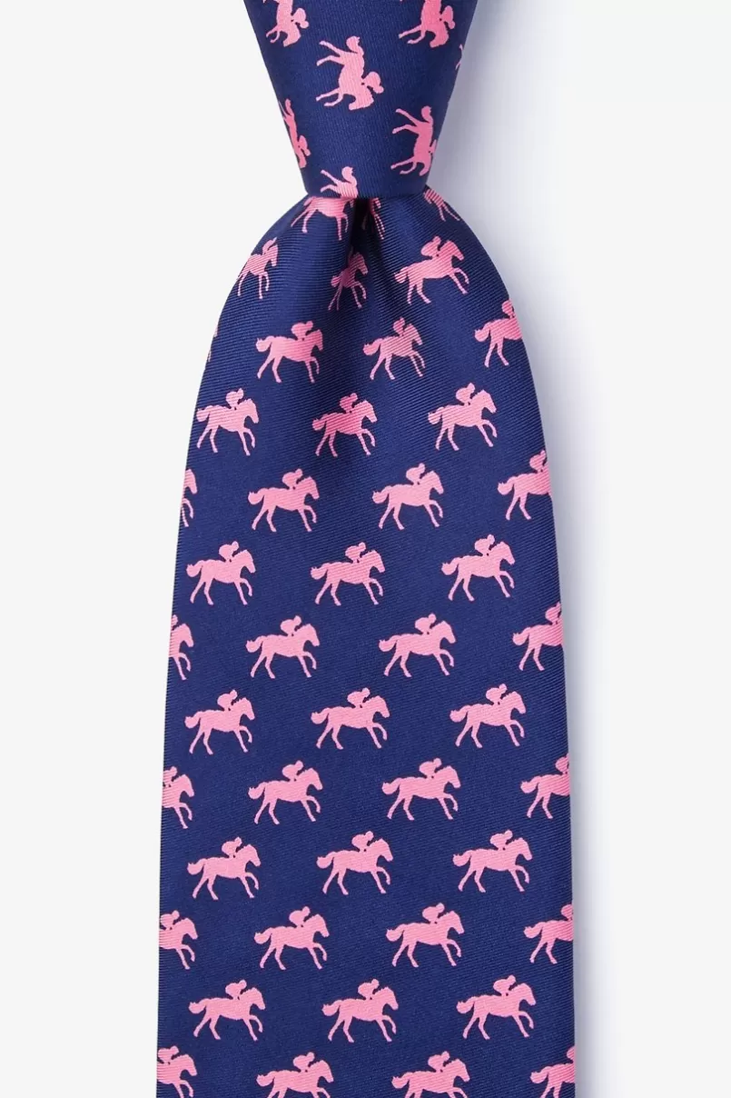 Ties Photo Finish Navy Blue Tie NavyBlue&Pink Outlet