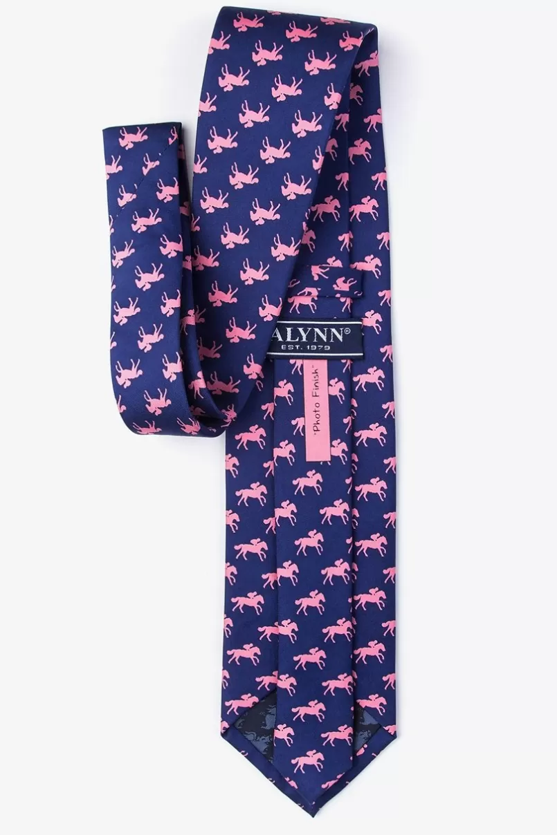Ties Photo Finish Navy Blue Tie NavyBlue&Pink Outlet