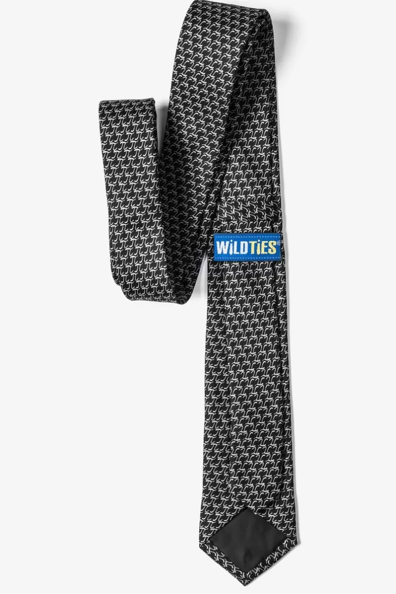 Ties Pi Black Skinny Tie Flash Sale