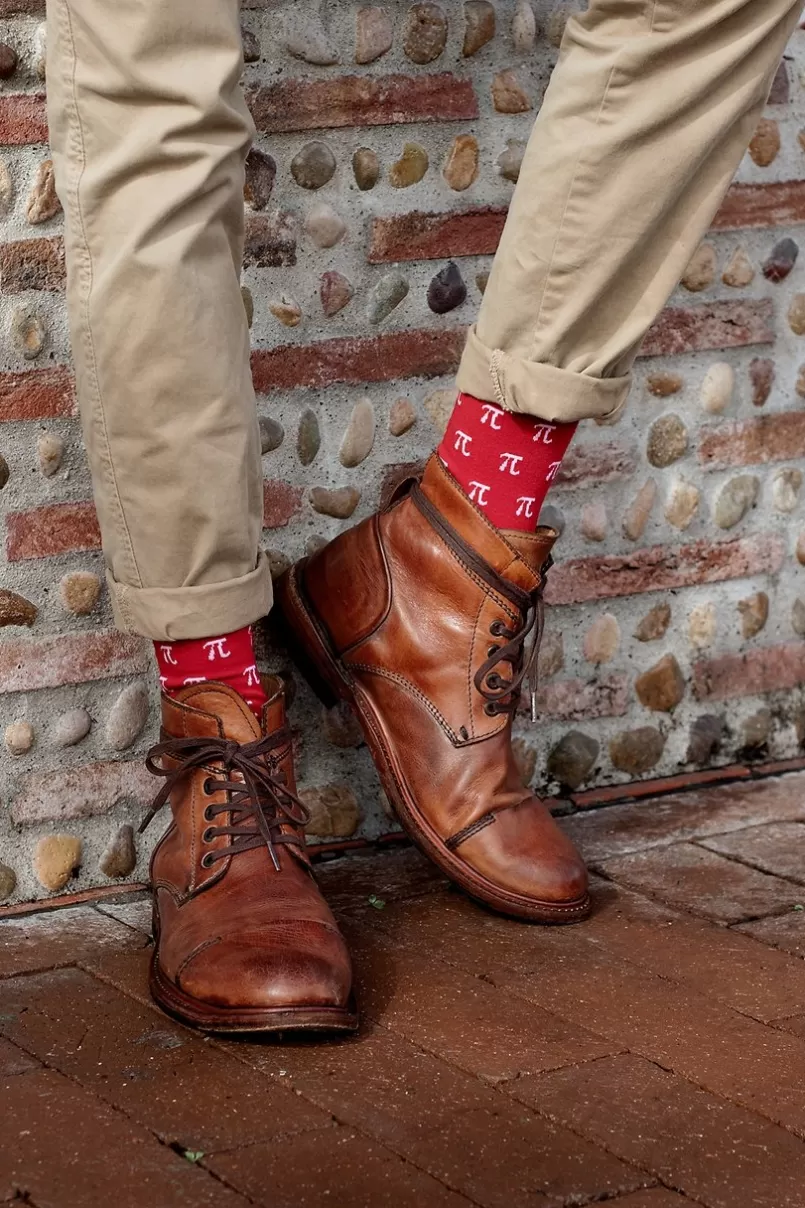 Ties Pi Is Forever Sock Red Outlet