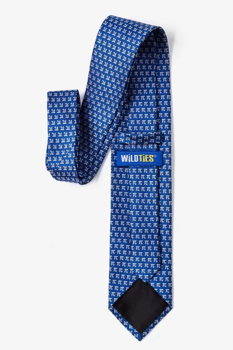 Ties Pi Symbol Blue Tie New
