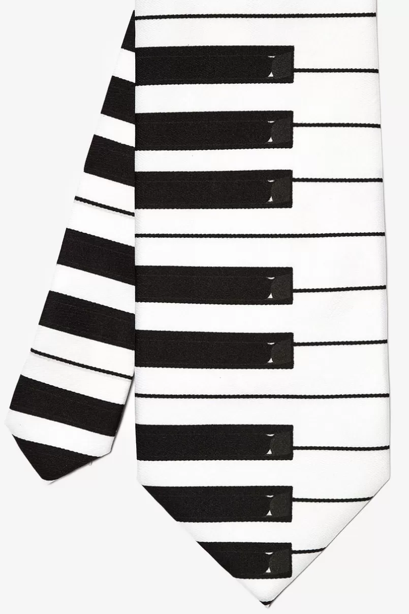 Ties Piano Keys White Tie Store