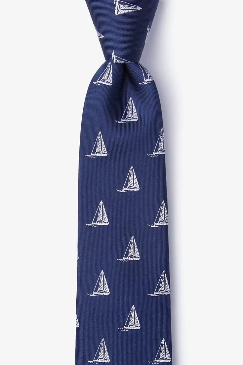 Ties Pier Pressure Navy Blue Skinny Tie Sale