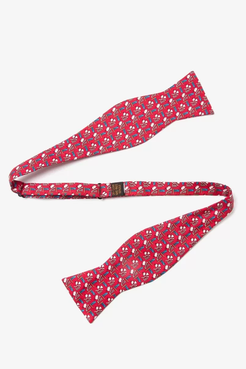 Ties Piggy Went to Market Red Self-Tie Bow Tie Discount