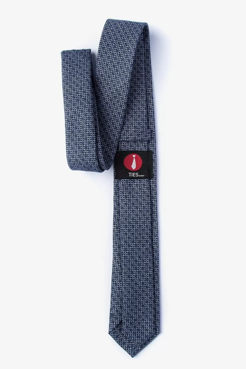 Ties Pike Navy Blue Skinny Tie Cheap