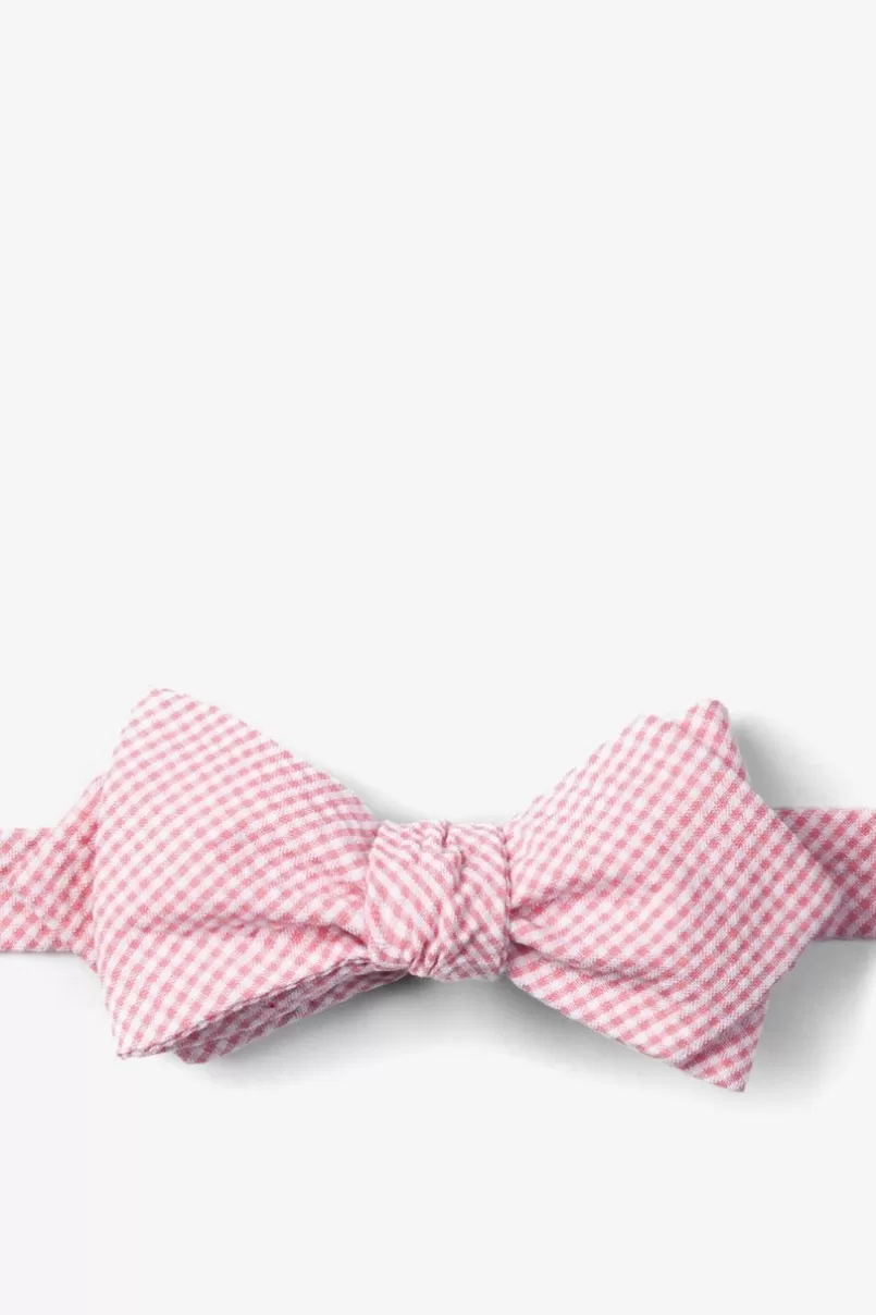 Ties Pink Chamberlain Check Diamond Tip Bow Tie Outlet