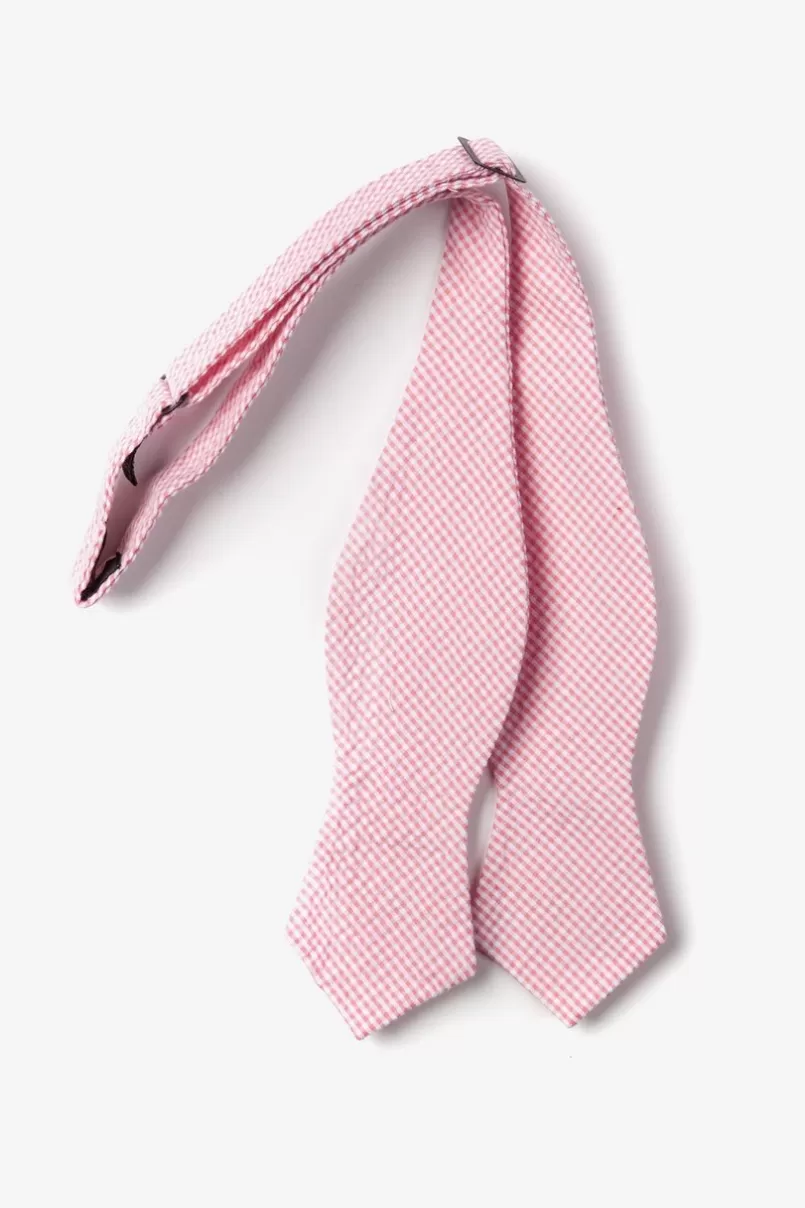 Ties Pink Chamberlain Check Diamond Tip Bow Tie Outlet