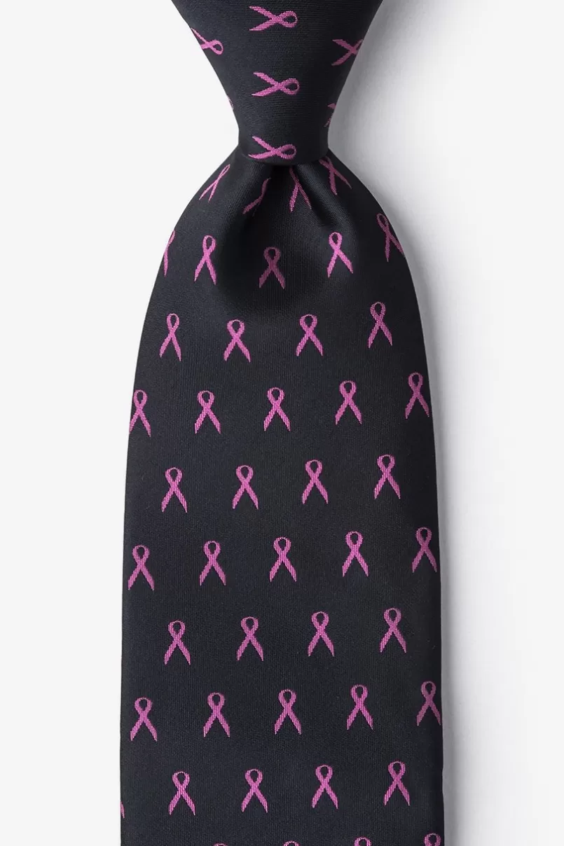 Ties Pink Ribbon for Breast Cancer Awareness Black Tie Flash Sale