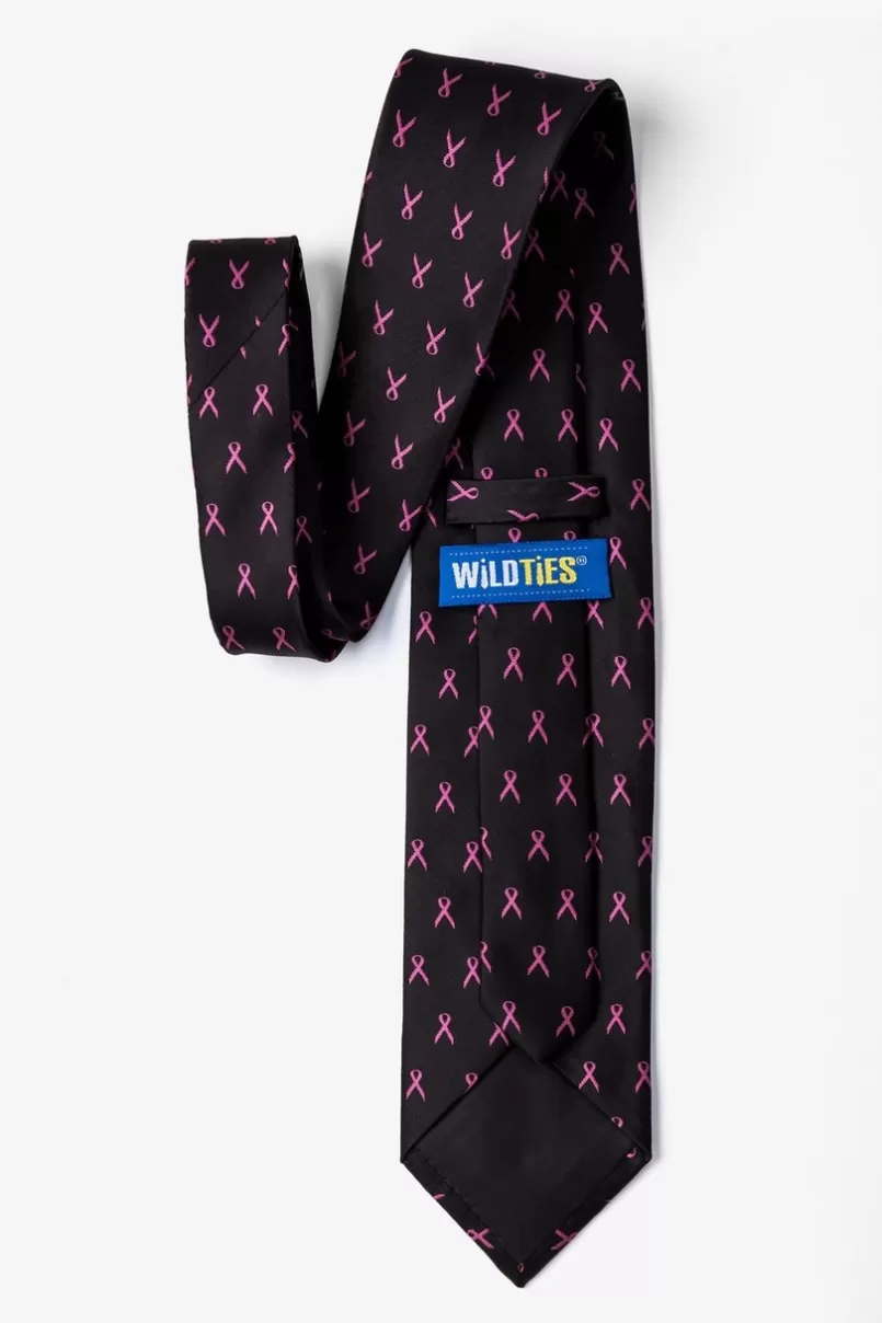 Ties Pink Ribbon for Breast Cancer Awareness Black Tie Flash Sale