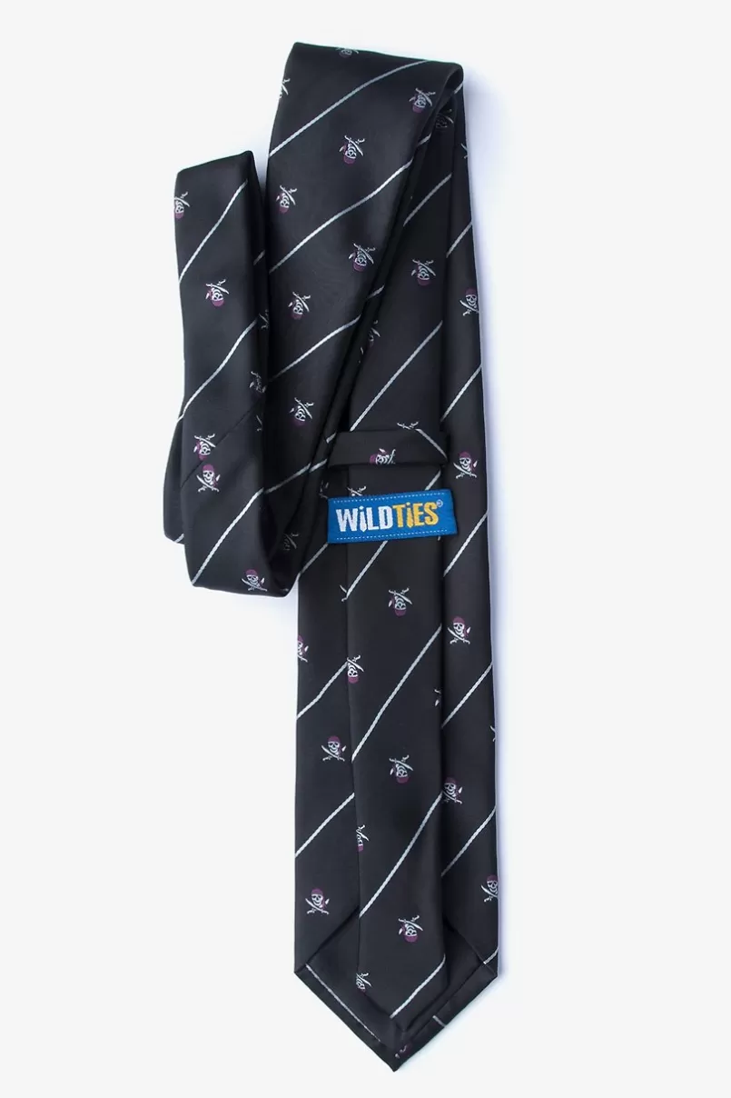 Ties Pirate Skull and Swords Extra Long Tie Black Best Sale