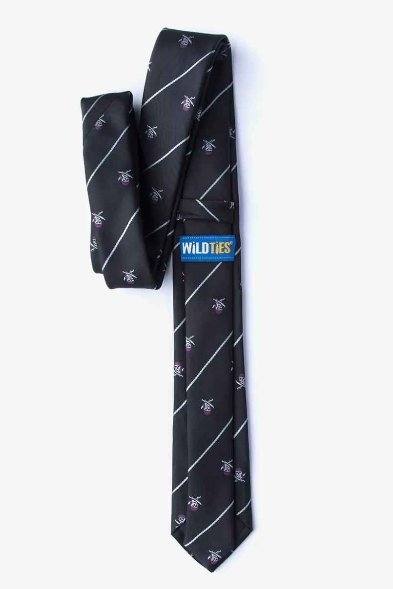Ties Pirate Skull and Swords Skinny Tie Black Store