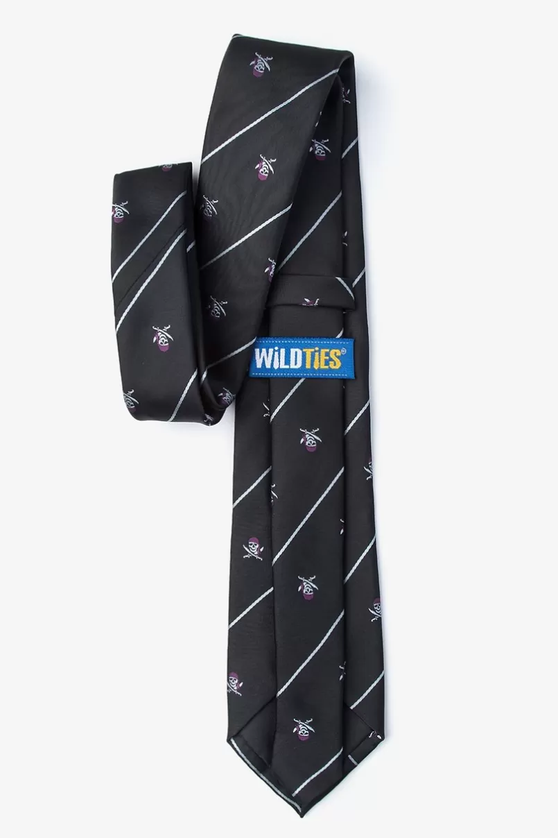 Ties Pirate Skull and Swords Black Tie Flash Sale