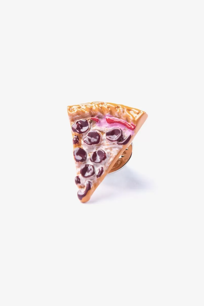 Ties Pizza Orange Lapel Pin Sale