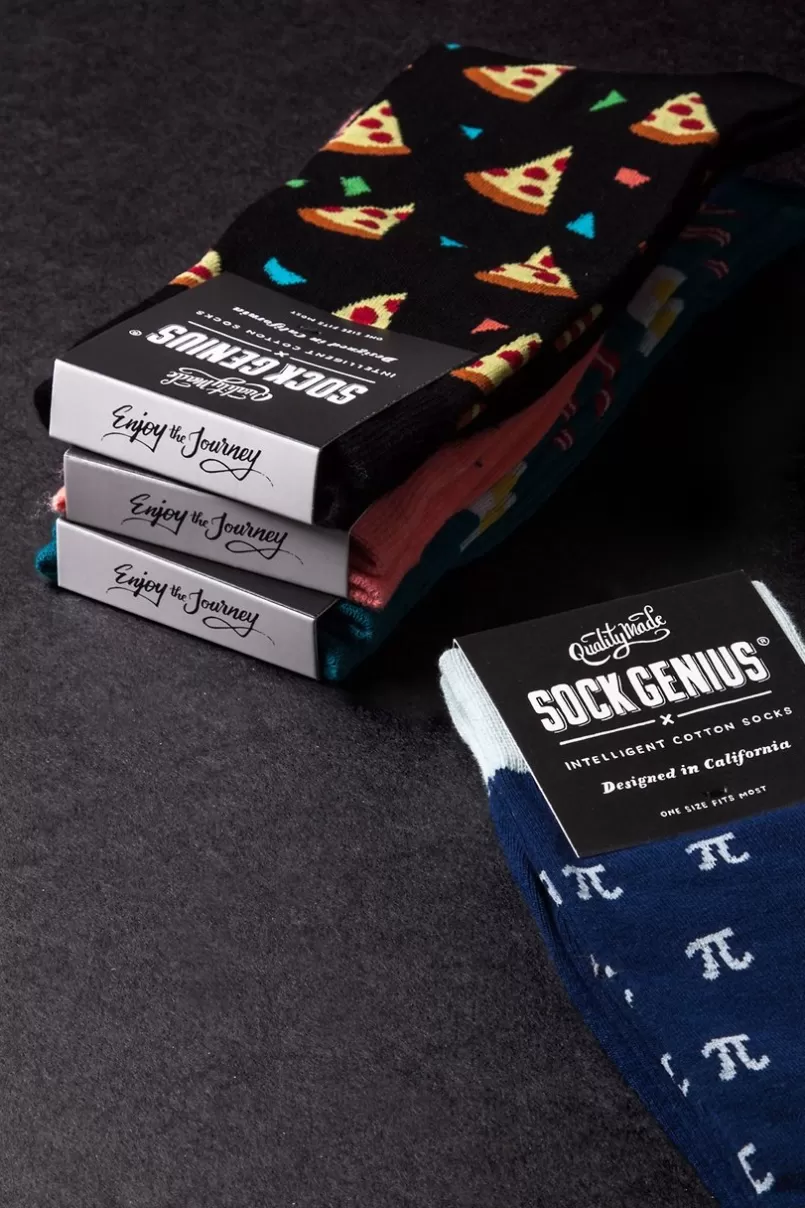Ties Pizza Party Sock Black Best