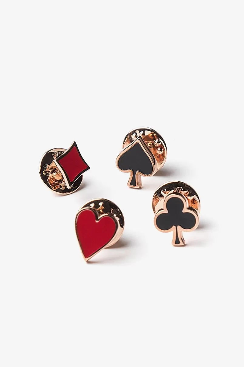 Ties Poker Suits Red Lapel Pin Online