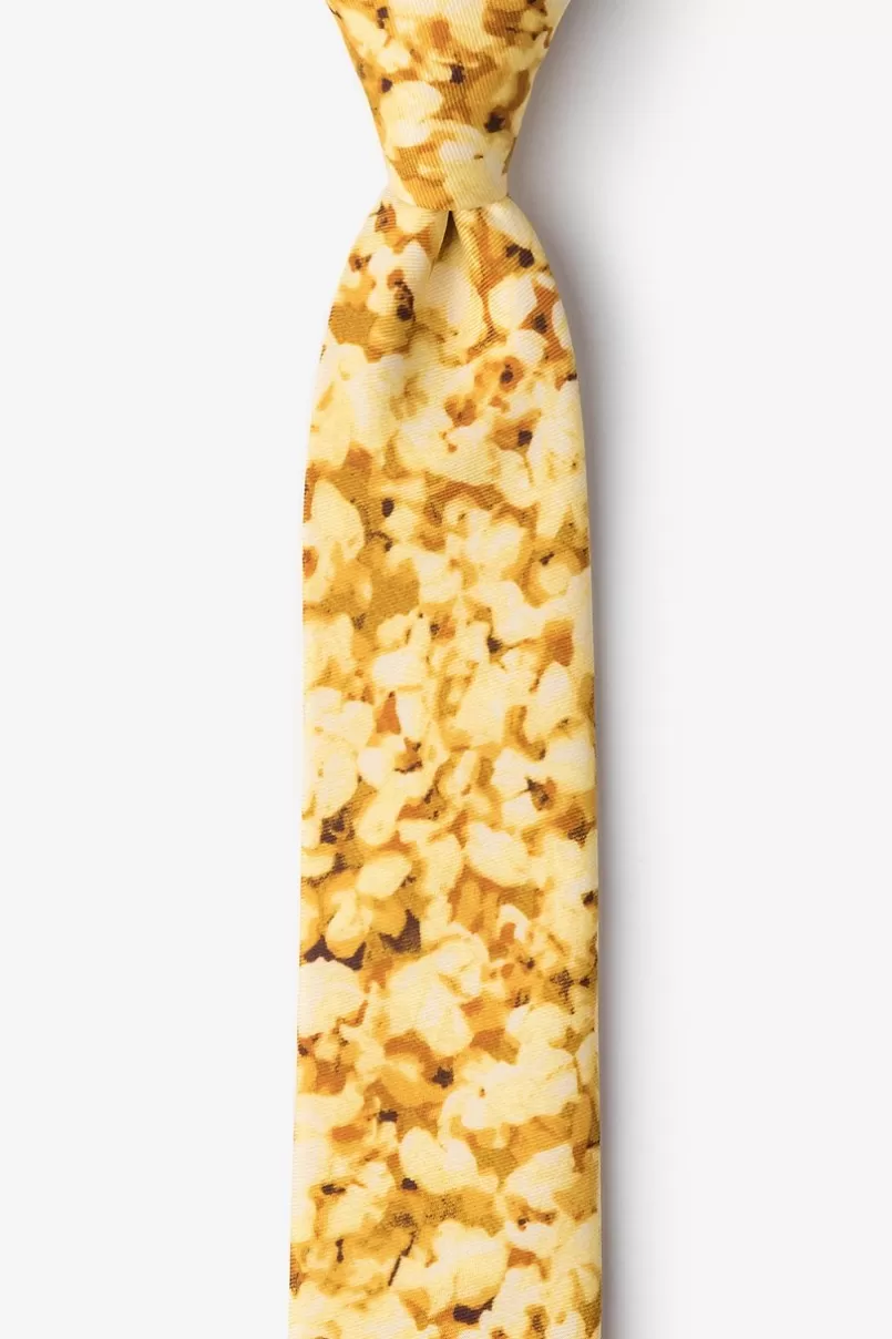 Ties Popcorn Yellow Skinny Tie Store
