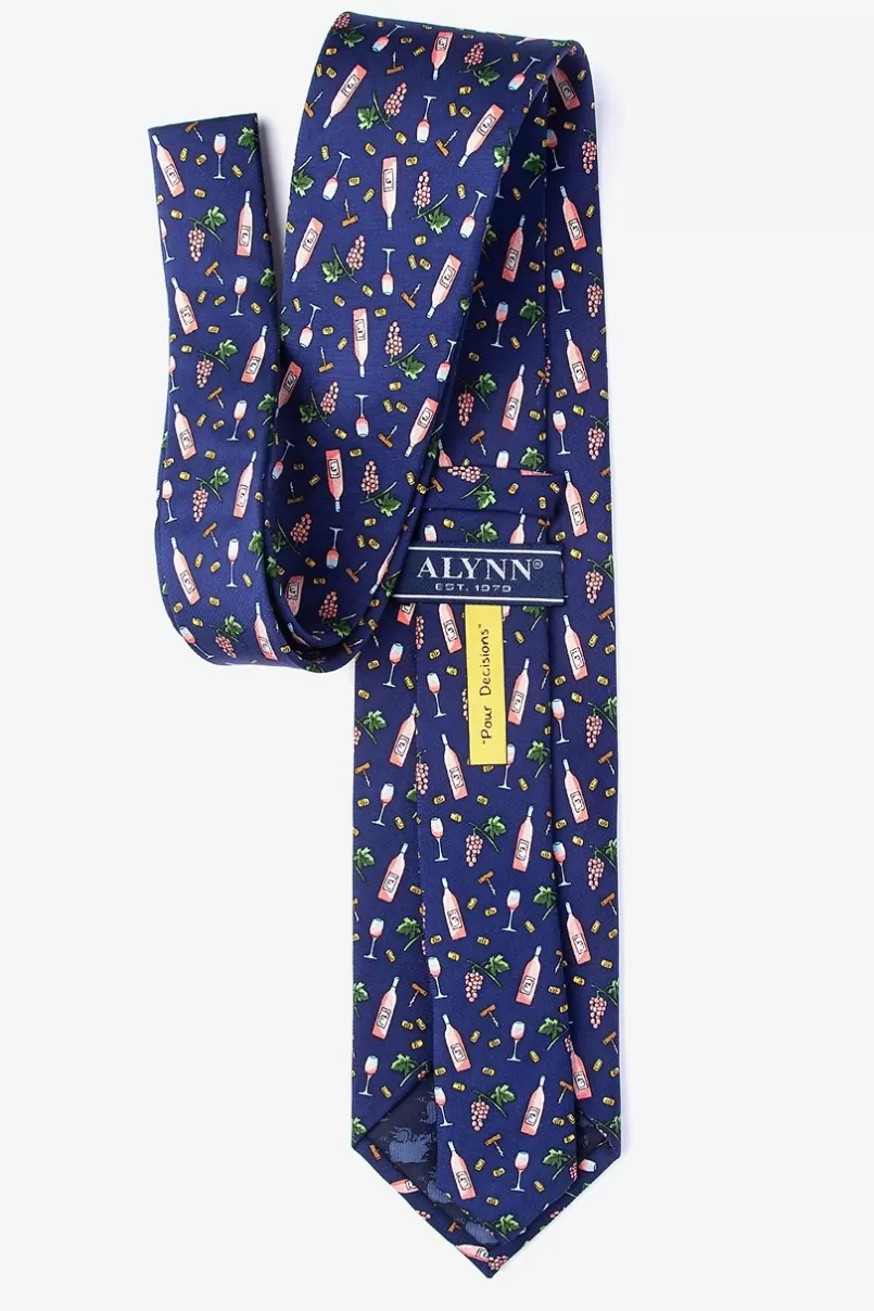 Ties Pour Decisions Navy Blue Extra Long Tie NavyBlue Flash Sale