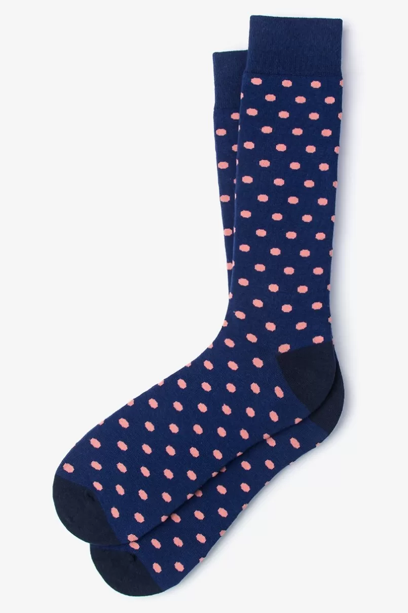 Ties Power Dots Sock Coral Hot