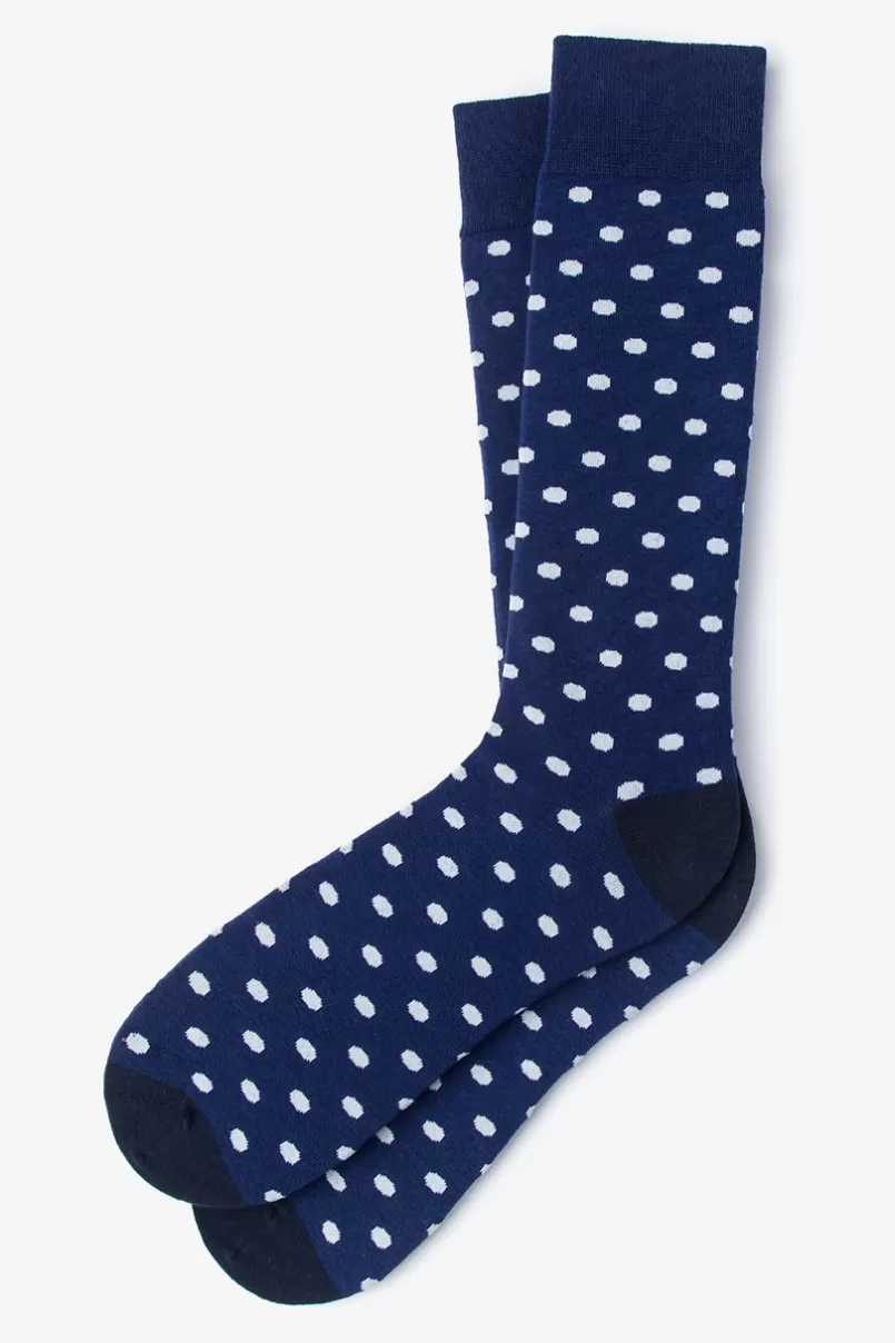 Ties Power Dots Navy Blue Sock NavyBlue Hot